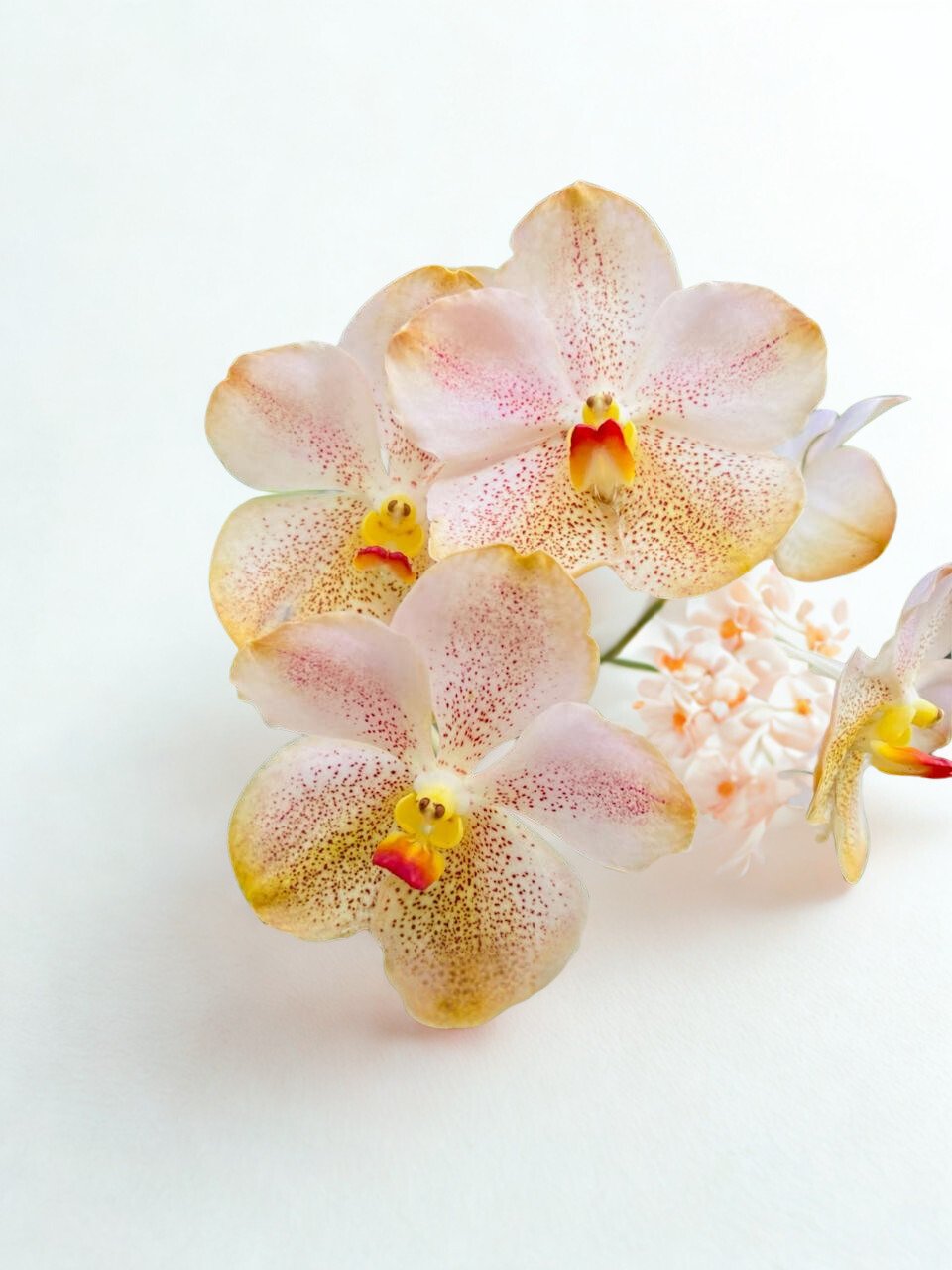 Peach Speckled Vanda Orchid